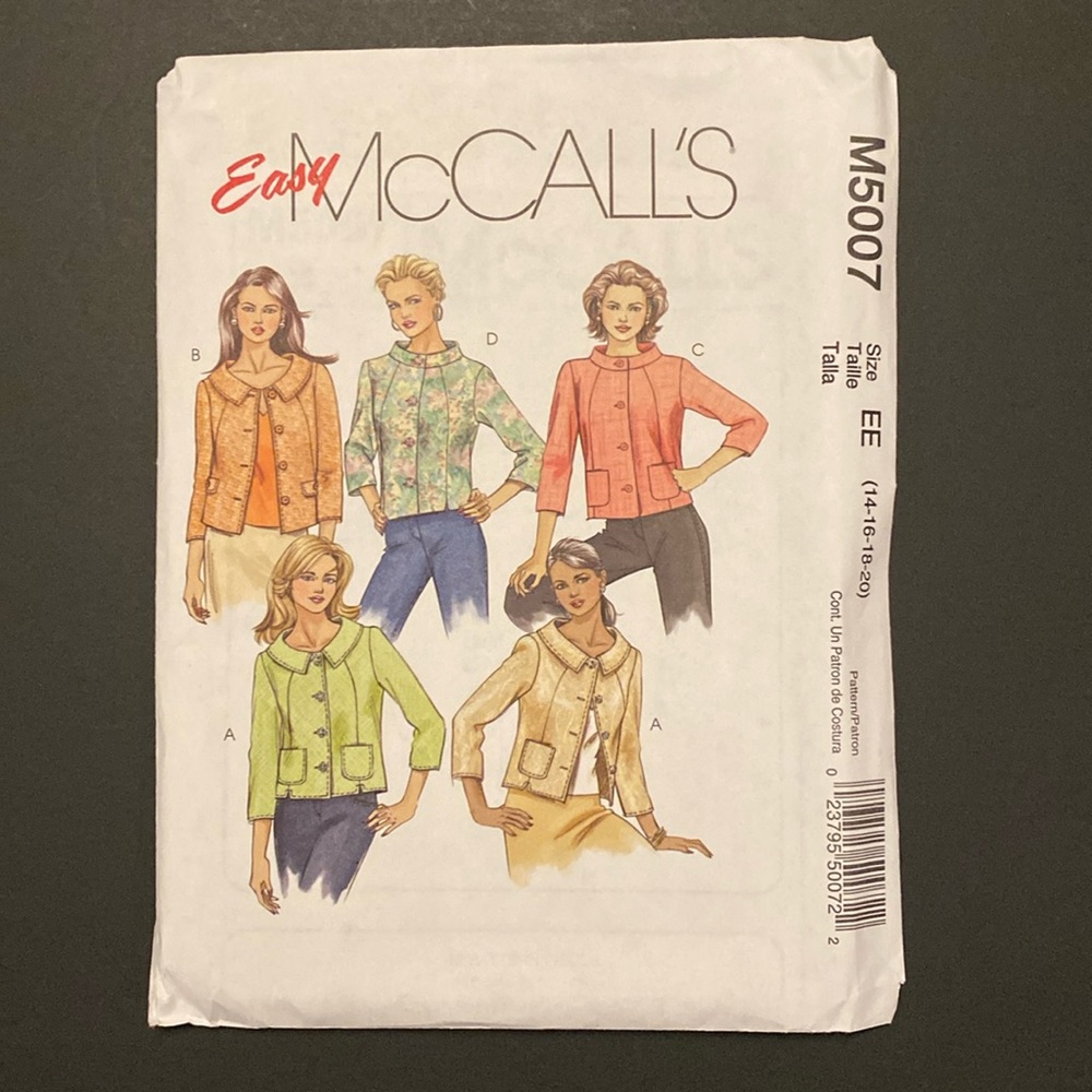 McCall’s M5007 sewing pattern uncut